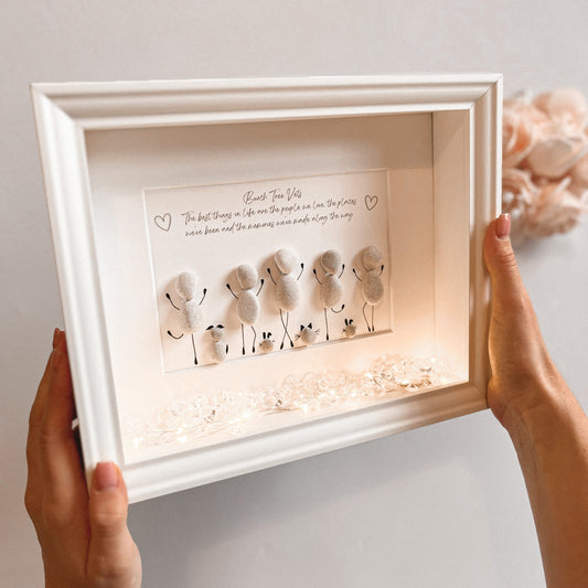 Vet retirement leaving keepsake pebble art frame