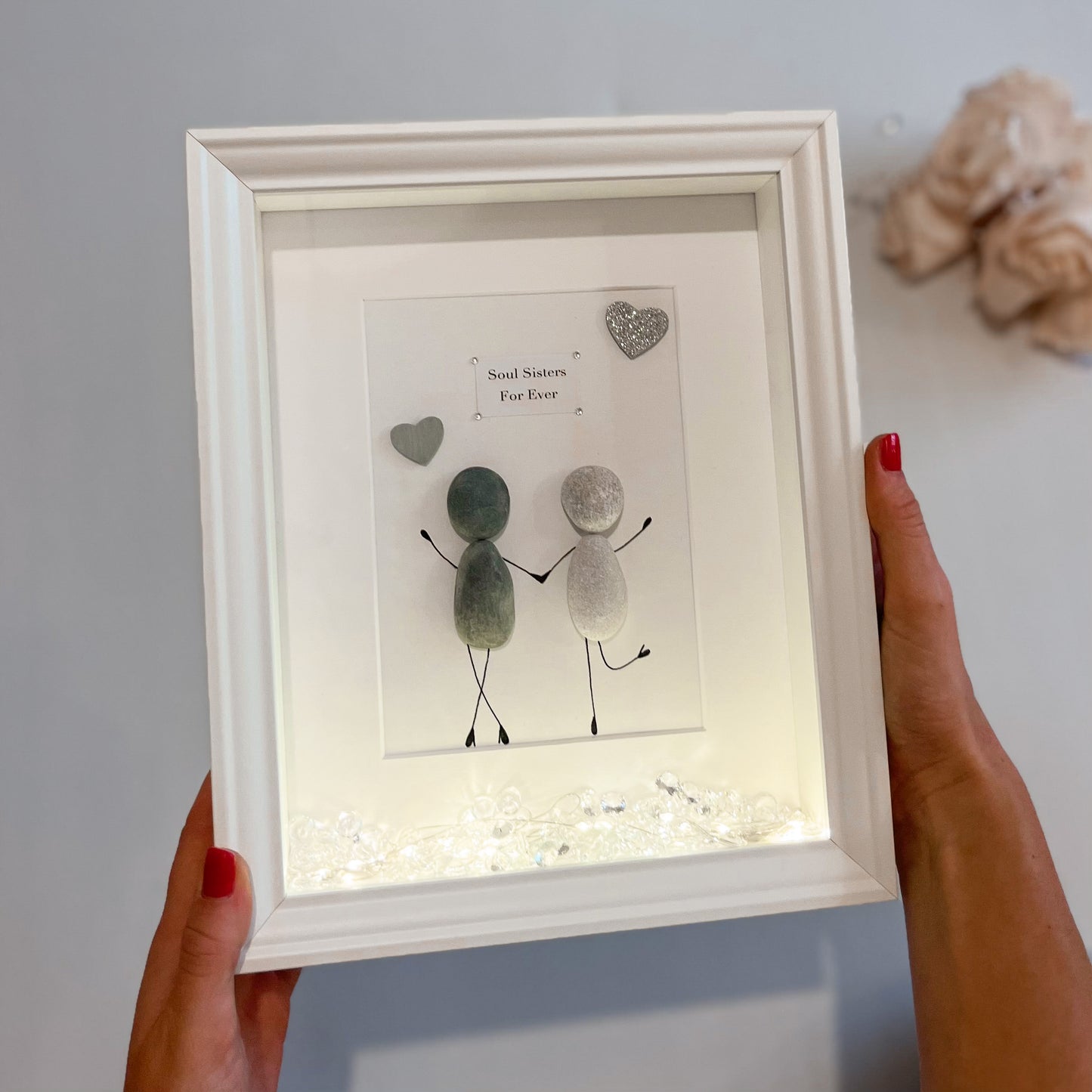 Special friend pebble art picture frame