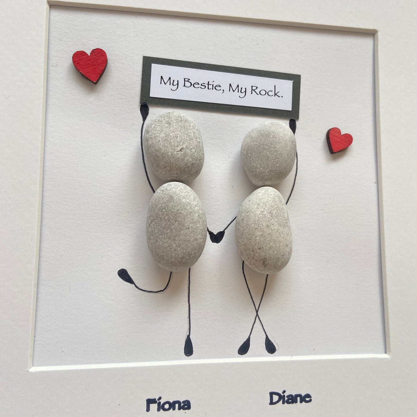 Special friend you rock pebble art picture frame