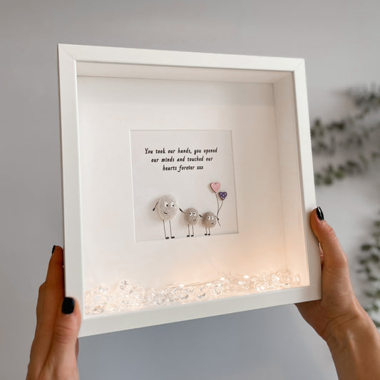 Childminder carer teacher personalised pebble art custom picture frame