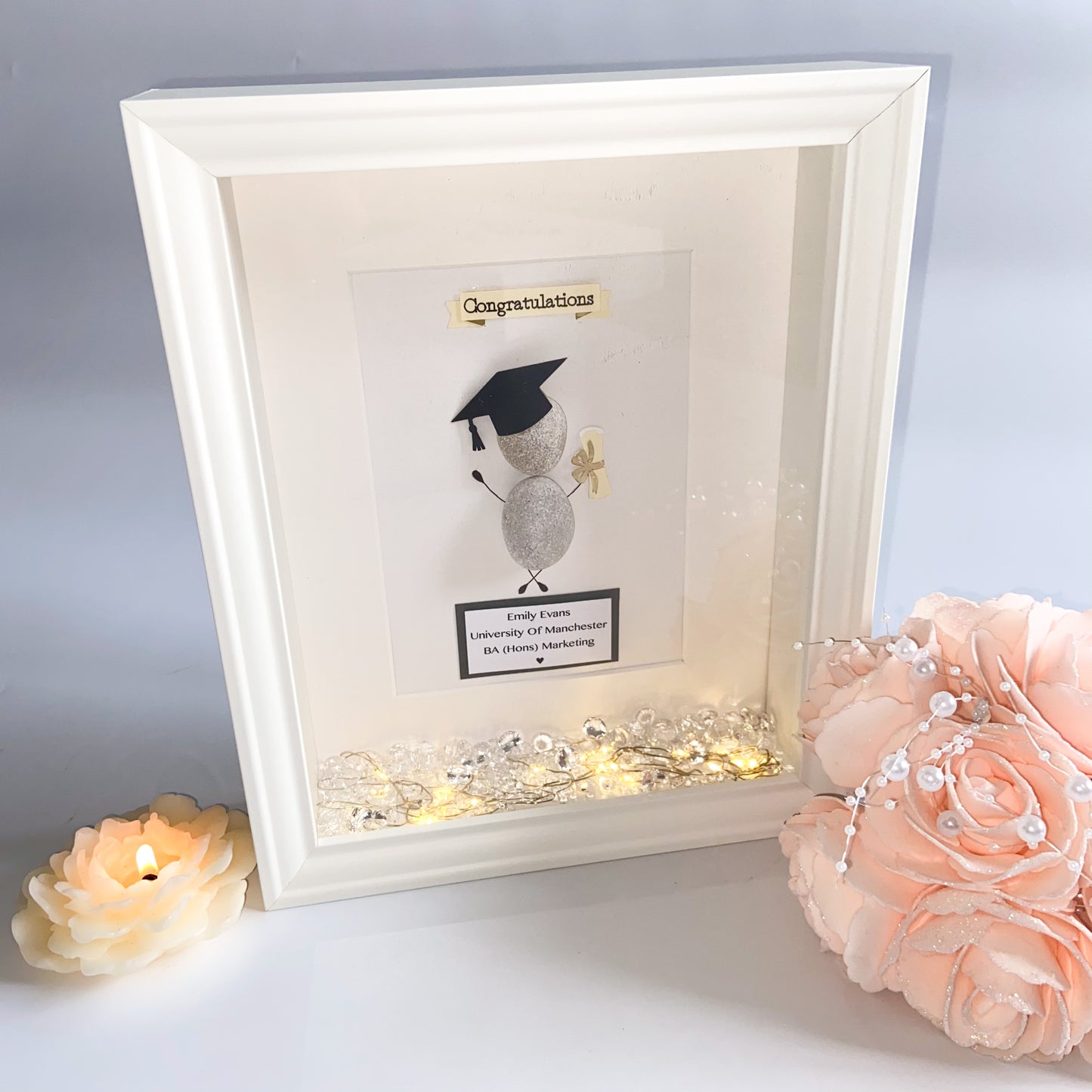 Graduation personalised pebble art