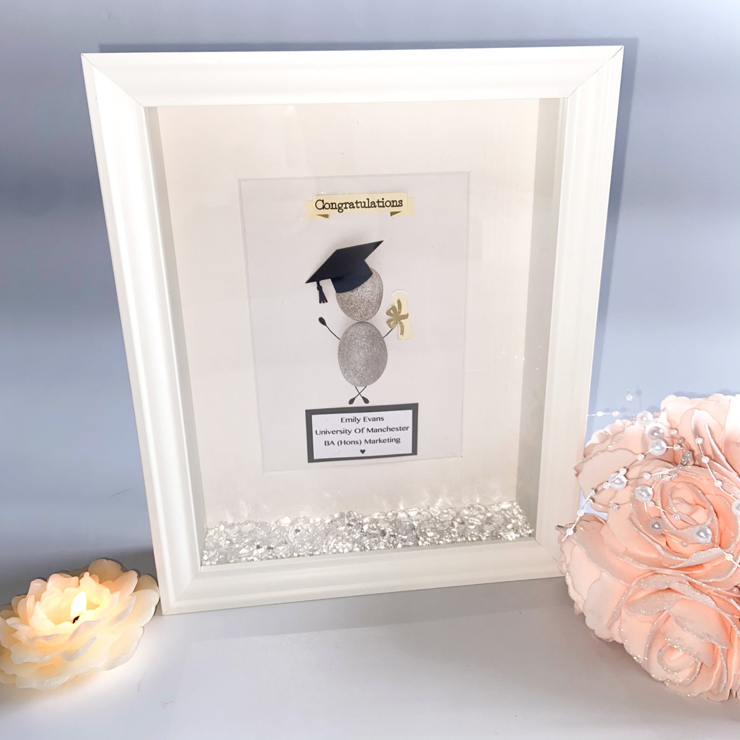 Graduation personalised pebble art